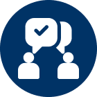 Chat symbol with checkmark