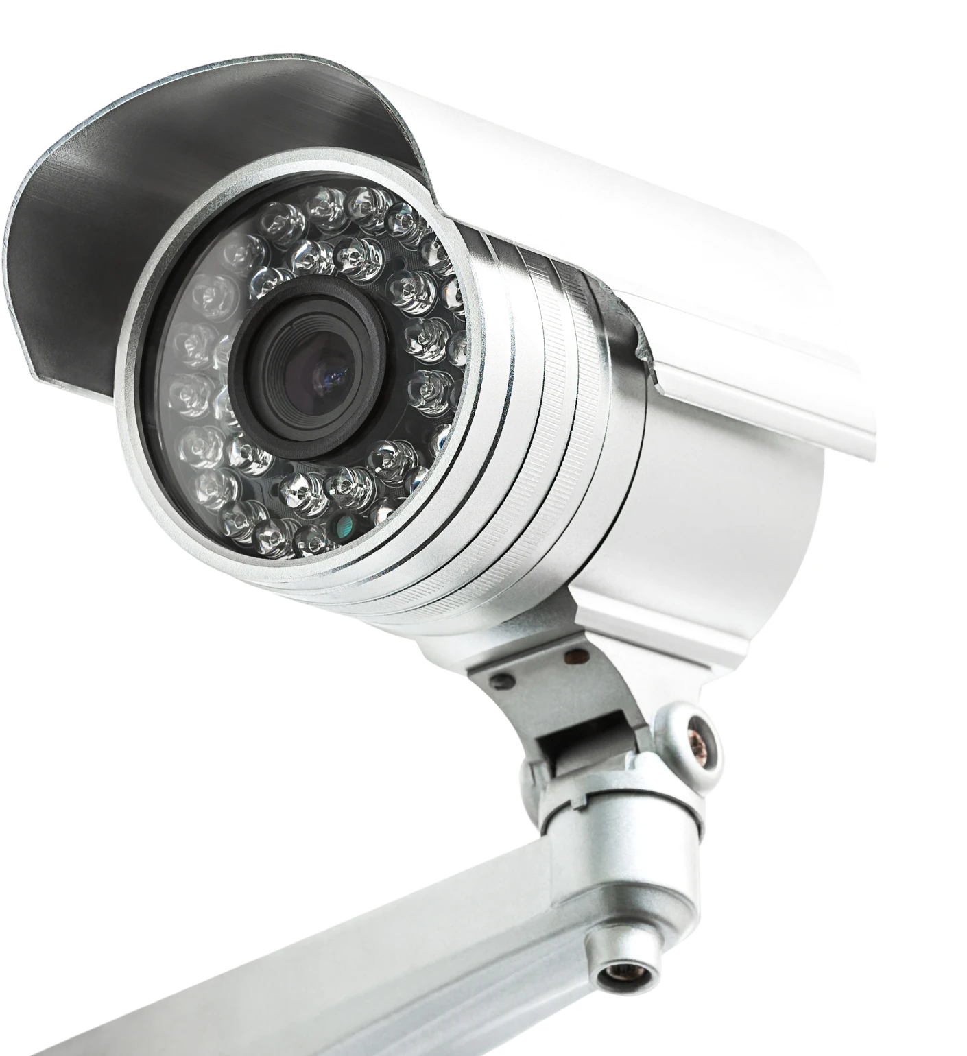 Mounted security camera for outdoor use